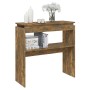 Mesa consola madera contrachapada roble ahumado 80x30x80 cm de , Mesas auxiliares - Ref: Foro24-815216, Precio: 40,51 €, Desc...