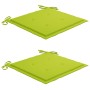 Garden chairs 2 pcs teak wood and bright green cushions by , Garden chairs - Ref: Foro24-3062273, Price: 182,92 €, Discount: %