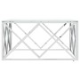 Mesa de centro acero inoxidable y vidrio plateado 80x80x40 cm de , Mesas de centro - Ref: Foro24-349971, Precio: 166,99 €, De...