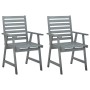 Garden dining chairs 2 pcs solid acacia wood with cushions by , Garden chairs - Ref: Foro24-3064404, Price: 173,90 €, Discoun...