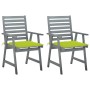 Garden dining chairs 2 pcs solid acacia wood with cushions by , Garden chairs - Ref: Foro24-3064412, Price: 153,99 €, Discoun...