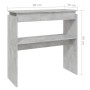 Gray engineered wood console table 80x30x80 cm by , Side tables - Ref: Foro24-808318, Price: 42,59 €, Discount: %