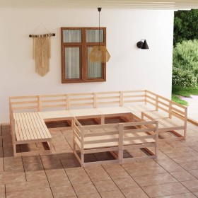 Gartenmöbel-Set 11-teilig aus massivem Kiefernholz von , Gartensets - Ref: Foro24-3076209, Preis: 694,31 €, Rabatt: %