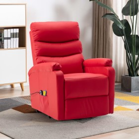 Sillón de masaje elevable cuero sintético rojo de vidaXL, Sillones de masaje eléctricos - Ref: Foro24-321288, Precio: 313,27 ...