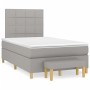 Box spring bed with light gray fabric mattress 120x190 cm by , Beds and slatted bases - Ref: Foro24-3270404, Price: 445,74 €,...