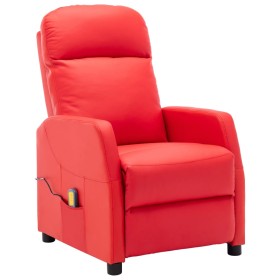 Sillón de masaje de cuero sintético rojo de vidaXL, Sillones de masaje eléctricos - Ref: Foro24-321364, Precio: 168,99 €, Des...