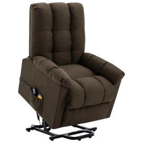 Brown fabric liftable massage chair by vidaXL, Electric massage chairs - Ref: Foro24-321394, Price: 466,99 €, Discount: %