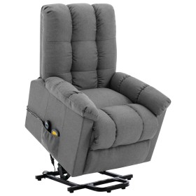 Sillón de masaje elevable tela gris claro de vidaXL, Sillones de masaje eléctricos - Ref: Foro24-321390, Precio: 440,99 €, De...