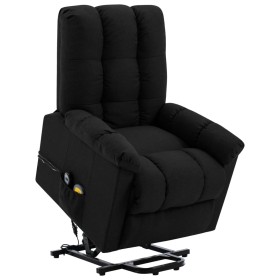 Ausziehbarer Massagesessel aus schwarzem Stoff von vidaXL, Elektrische Massagesessel - Ref: Foro24-321392, Preis: 415,99 €, R...