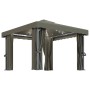 Gazebo with curtain and LED light strip taupe aluminum 3x3 m by , Tents and gazebos - Ref: Foro24-3070349, Price: 508,95 €, D...