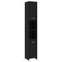 Glossy black plywood bathroom cabinet 30x30x183.5 cm by vidaXL, Bathroom furniture - Ref: Foro24-802598, Price: 74,08 €, Disc...