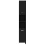 Glossy black plywood bathroom cabinet 30x30x183.5 cm by vidaXL, Bathroom furniture - Ref: Foro24-802598, Price: 74,08 €, Disc...