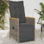 Garden recliner with gray synthetic rattan cushions by , Garden chairs - Ref: Foro24-365665, Price: 119,27 €, Discount: %