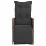 Garden recliner with gray synthetic rattan cushions by , Garden chairs - Ref: Foro24-365665, Price: 119,27 €, Discount: %