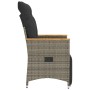 Garden recliner with gray synthetic rattan cushions by , Garden chairs - Ref: Foro24-365665, Price: 119,27 €, Discount: %