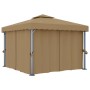 Pavillon mit grau-taupefarbenem Aluminiumvorhang 3x3 m von , Zelte und Pavillons - Ref: Foro24-3068557, Preis: 493,30 €, Raba...