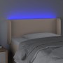 Cabecero con LED cuero sintético color capuchino 83x16x78/88 cm de , Cabeceros y pies de cama - Ref: Foro24-3123033, Precio: ...