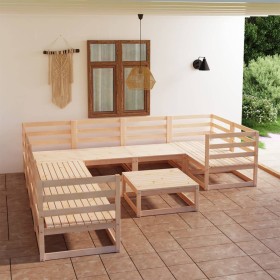 Garden furniture set 9 pieces solid pine wood by , Garden sets - Ref: Foro24-3075979, Price: 522,50 €, Discount: %