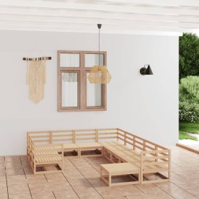 Garden furniture set 11 pieces solid pine wood by , Garden sets - Ref: Foro24-3076034, Price: 685,43 €, Discount: %