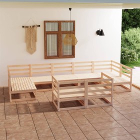 Gartenmöbel-Set 9-teilig aus massivem Kiefernholz von , Gartensets - Ref: Foro24-3076199, Preis: 529,99 €, Rabatt: %