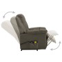 Sillón de masaje elevable tela gris taupé de vidaXL, Sillones de masaje eléctricos - Ref: Foro24-321398, Precio: 512,80 €, De...