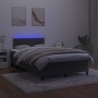 Box spring bed with mattress and LED black velvet 120x190 cm by , Beds and slatted bases - Ref: Foro24-3270143, Price: 371,80...