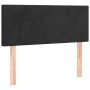 Cabecero con LED de terciopelo negro 100x5x78/88 cm de , Cabeceros y pies de cama - Ref: Foro24-3121376, Precio: 53,99 €, Des...