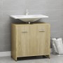 Armario de baño madera contrachapada color roble 60x33x61 cm de vidaXL, Muebles de baño - Ref: Foro24-802573, Precio: 40,80 €...