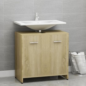 Armario de baño madera contrachapada color roble 60x33x61 cm de vidaXL, Muebles de baño - Ref: Foro24-802573, Precio: 39,76 €...