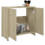 Armario de baño madera contrachapada color roble 60x33x61 cm de vidaXL, Muebles de baño - Ref: Foro24-802573, Precio: 40,80 €...