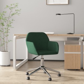 Silla de oficina giratoria de tela verde oscuro de , Sillas de oficina - Ref: Foro24-344731, Precio: 90,99 €, Descuento: %