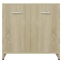 Armario de baño madera contrachapada color roble 60x33x61 cm de vidaXL, Muebles de baño - Ref: Foro24-802573, Precio: 40,80 €...