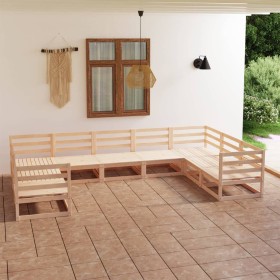 Garden furniture set 9 pieces solid pine wood by , Garden sets - Ref: Foro24-3076259, Price: 529,85 €, Discount: %