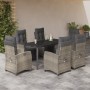 Garten-Essgruppe 7-teilig und hellgraue Kissen aus synthetischem Rattan von , Gartensets - Ref: Foro24-3213041, Preis: 948,97...