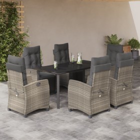 Garden dining set 7 pieces and light gray synthetic rattan cushions by , Garden sets - Ref: Foro24-3213041, Price: 948,97 €, ...