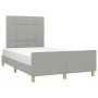 Estructura de cama con cabecero tela gris claro 120x190 cm de , Camas y somieres - Ref: Foro24-3270513, Precio: 170,37 €, Des...