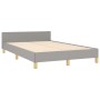 Estructura de cama con cabecero tela gris claro 120x190 cm de , Camas y somieres - Ref: Foro24-3270513, Precio: 170,37 €, Des...