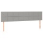 Bed frame with headboard light gray fabric 120x190 cm by , Beds and slatted bases - Ref: Foro24-3270513, Price: 170,99 €, Dis...