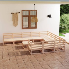 Garden furniture set 11 pieces solid pine wood by , Garden sets - Ref: Foro24-3075999, Price: 685,43 €, Discount: %