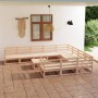 Gartenmöbel-Set 11-teilig aus massivem Kiefernholz von , Gartensets - Ref: Foro24-3075999, Preis: 684,82 €, Rabatt: %