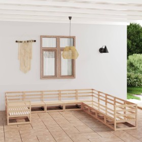 Garden furniture set 11 pieces solid pine wood by , Garden sets - Ref: Foro24-3076014, Price: 693,77 €, Discount: %