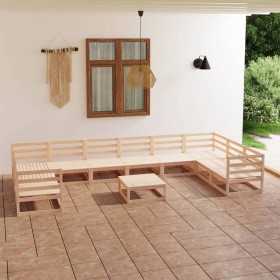 Garden furniture set 11 pieces solid pine wood by , Garden sets - Ref: Foro24-3076274, Price: 685,43 €, Discount: %