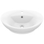 Luxurious washbasin with matte white ceramic overflow 58.5x39 cm by vidaXL, Sinks - Ref: Foro24-146932, Price: 83,27 €, Disco...