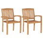 Garden chairs 2 units teak wood and bright green cushions by , Garden chairs - Ref: Foro24-3063278, Price: 248,09 €, Discount: %