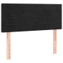 Cabecero con LED de terciopelo negro 100x5x78/88 cm de , Cabeceros y pies de cama - Ref: Foro24-3121796, Precio: 51,64 €, Des...