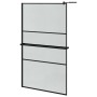 Shower screen with ESG glass shelf and black aluminum 115x195cm by , Shower walls and screens - Ref: Foro24-3185485, Price: 2...