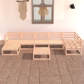 8-piece solid pine wood garden furniture set by , Garden sets - Ref: Foro24-3075699, Price: 458,70 €, Discount: %