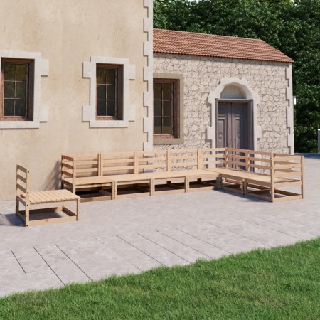 8-piece solid pine wood garden furniture set by , Garden sets - Ref: Foro24-3075774, Price: 465,96 €, Discount: %