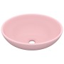 Lavabo de lujo ovalado cerámica rosa mate 40x33 cm de vidaXL, Lavabos - Ref: Foro24-146922, Precio: 60,69 €, Descuento: %