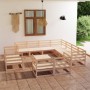 Juego de muebles de jardín 12 piezas madera maciza de pino de , Conjuntos de jardín - Ref: Foro24-3075949, Precio: 675,26 €, ...